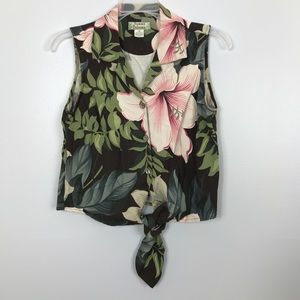 [Vintage] Tommy Bahama Hawaiian Crop Top